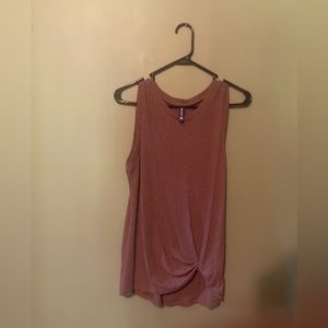 Waffle Knit Sleeveless Shirt